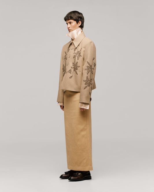 Chaqueta americana Alirio Punto Cruz Beige