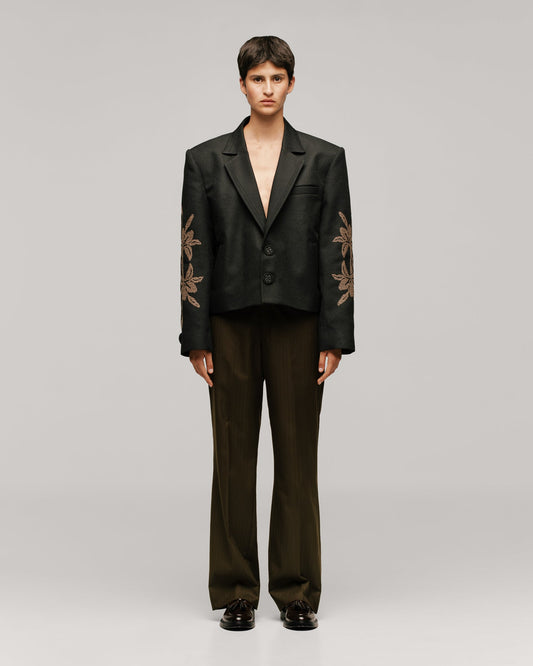 Alirio Cross-stitch Coat Black