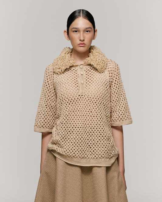 Crocheted Shirt Crisantemo