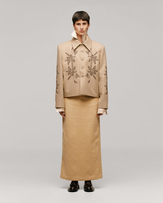 Chaqueta americana Alirio Punto Cruz Beige